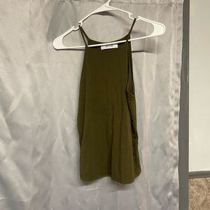 Olive Green Sleeveless Top MOD on trend